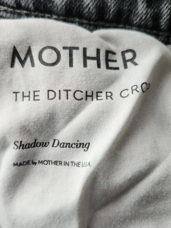 MOTHER Superior Women's Jeans 25 The Ditcher Crop Shadow Dancing Gray Wash - Picture 5 of 12